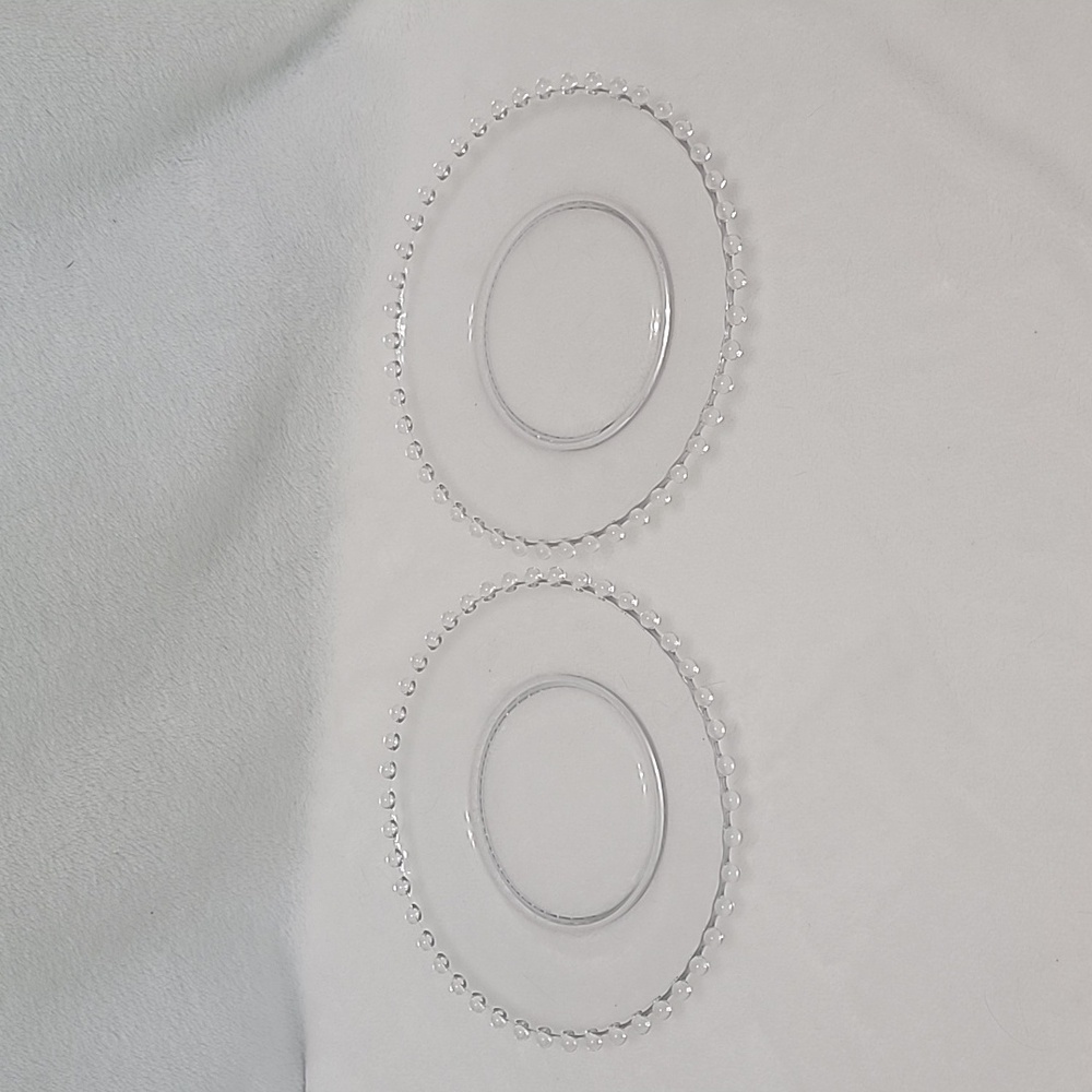 Pair Imperial Candlwick Salad Luncheon Plates 8"